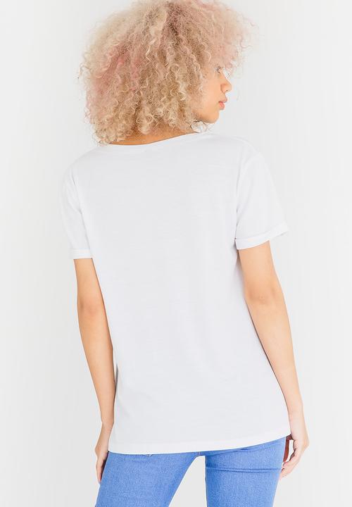c(inch) - Flamingo Print Tee White