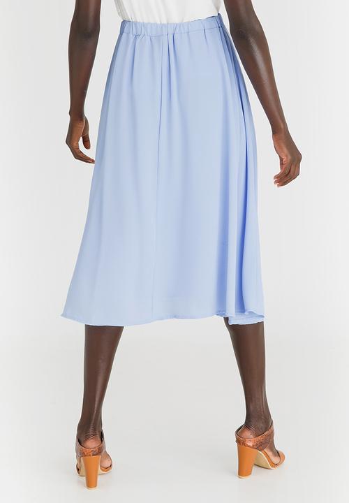 edit - Midi Flared Skirt Pale Blue