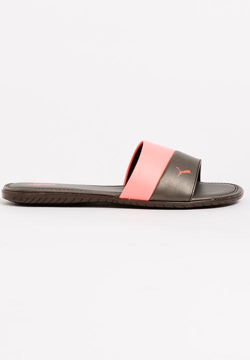 peach puma slides