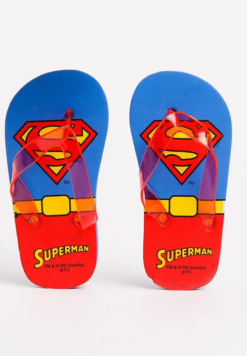 Character Fashion - Superman Flip Flops Multi-colour