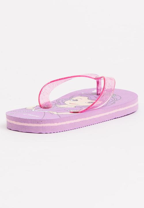 Character Fashion - Sofia The First Flip Flops Dark Purple