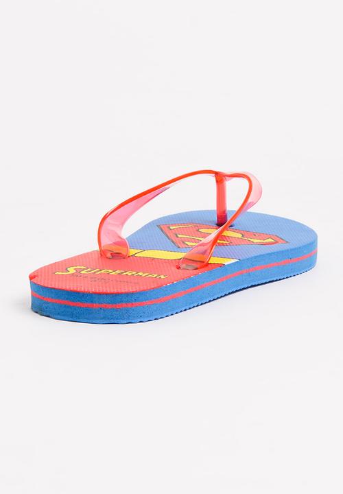 Character Fashion - Superman Flip Flops Multi-colour