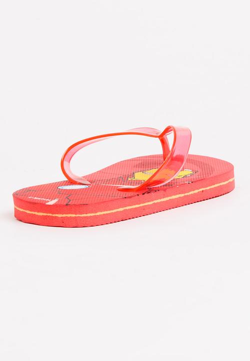 Character Fashion - The Avengers Flip Flops Red