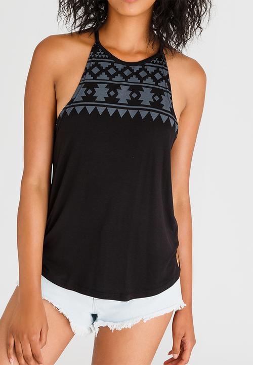 Lizzy - Drew Styled Strappy Vest Black