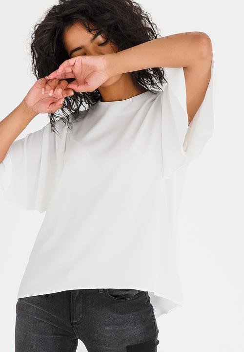 STYLE REPUBLIC - Oversized Bell Sleeve Blouse White