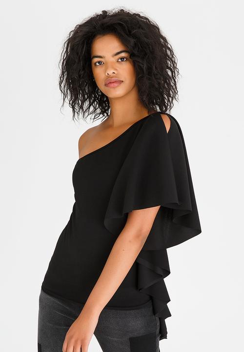 STYLE REPUBLIC - One Shoulder Top Black