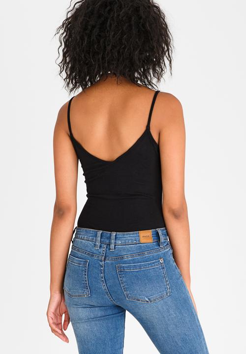 STYLE REPUBLIC - Strap Detail Bodysuit Black