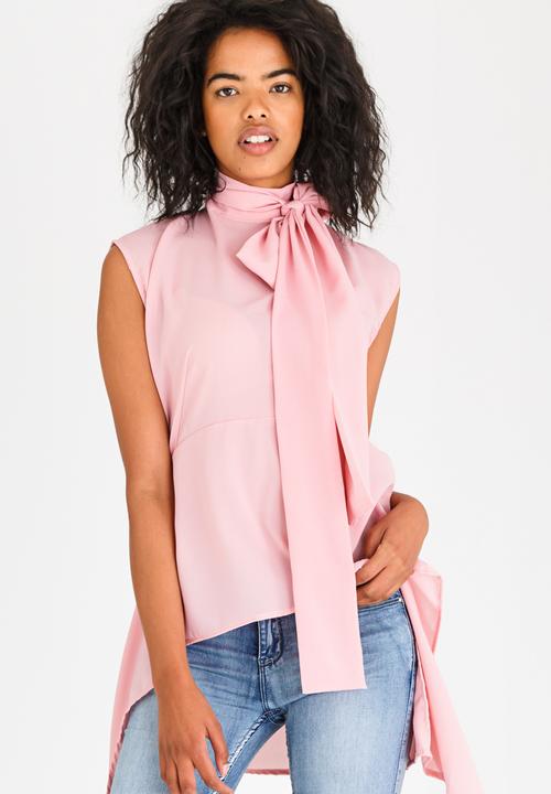 STYLE REPUBLIC - High Neck Blouse Pale Pink