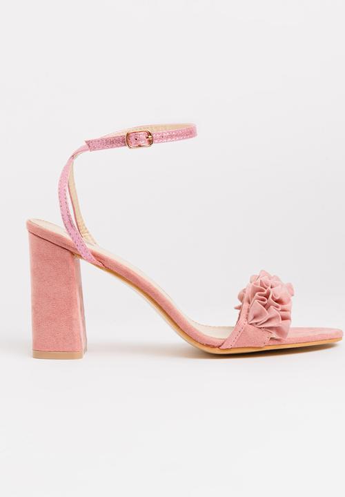 pink frill heels