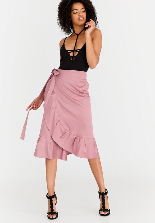 STYLE REPUBLIC - Wrap Midi Skirt Pale Pink