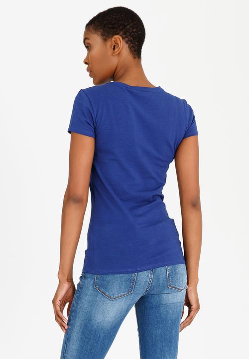 GUESS - Guess Logo Tee Mid Blue