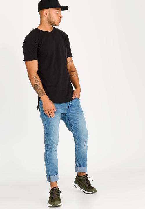 Only & Sons - David Longy Split O-neck Black