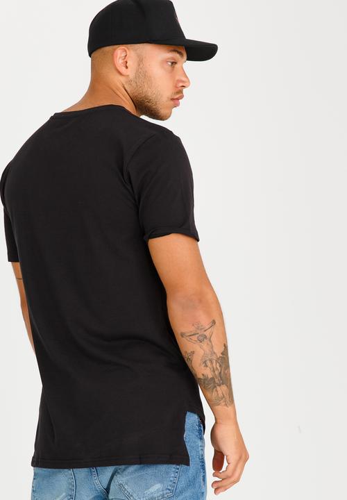 Only & Sons - David Longy Split O-neck Black