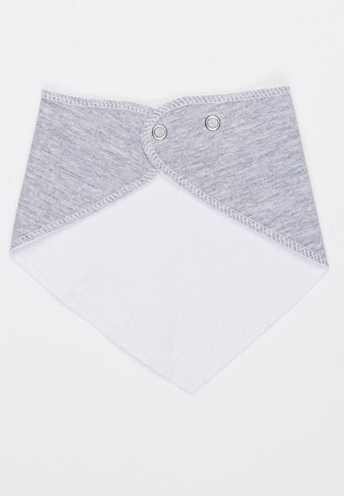 Pickalilly - Printed Crown Bandana Bib Grey