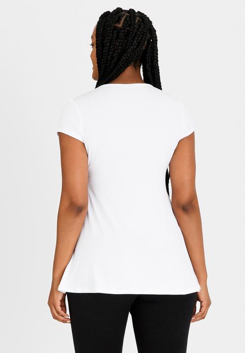 Cherry Melon - Basic Underbust Smock Top White