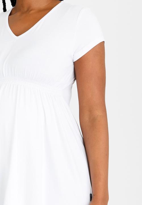 Cherry Melon - Basic Underbust Smock Top White