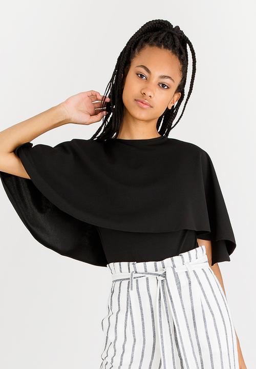 STYLE REPUBLIC - Cape Bodysuit Black