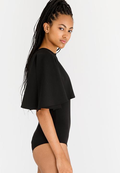 STYLE REPUBLIC - Cape Bodysuit Black