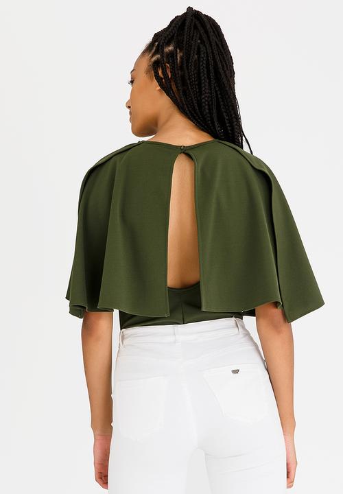 STYLE REPUBLIC - Cape Bodysuit Mid Green