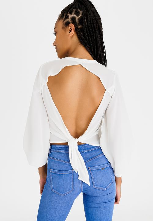 STYLE REPUBLIC - Open Back T-shirt White