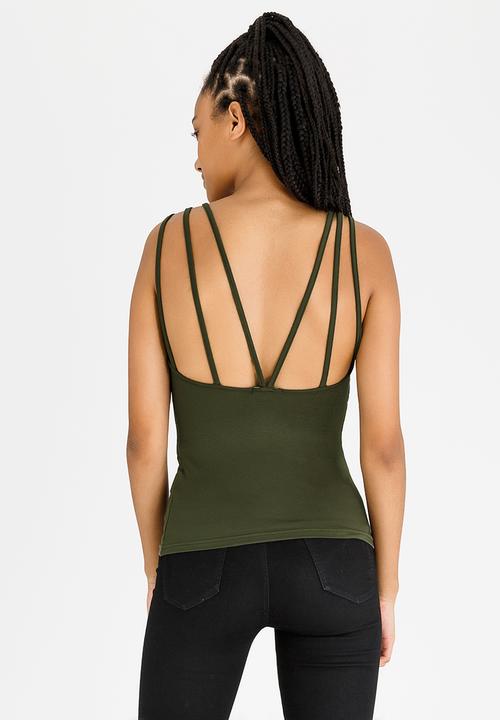 STYLE REPUBLIC - Strap Detail Top Green