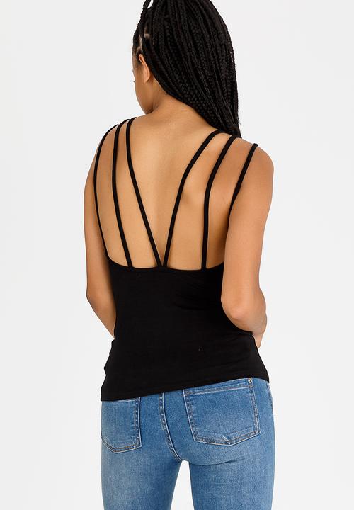 STYLE REPUBLIC - Strap Detail Top Black