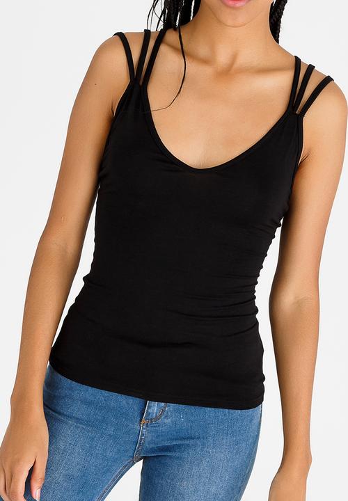 STYLE REPUBLIC - Strap Detail Top Black