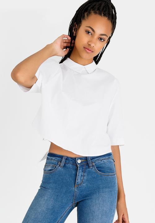 STYLE REPUBLIC - Cropped Shirt White