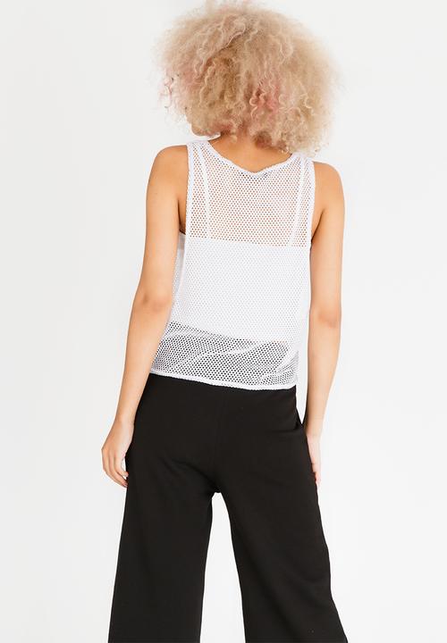 c(inch) - Mesh Cami White