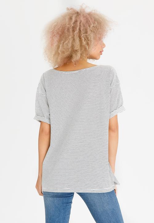 c(inch) - Oversized Basic T-shirt Black and White
