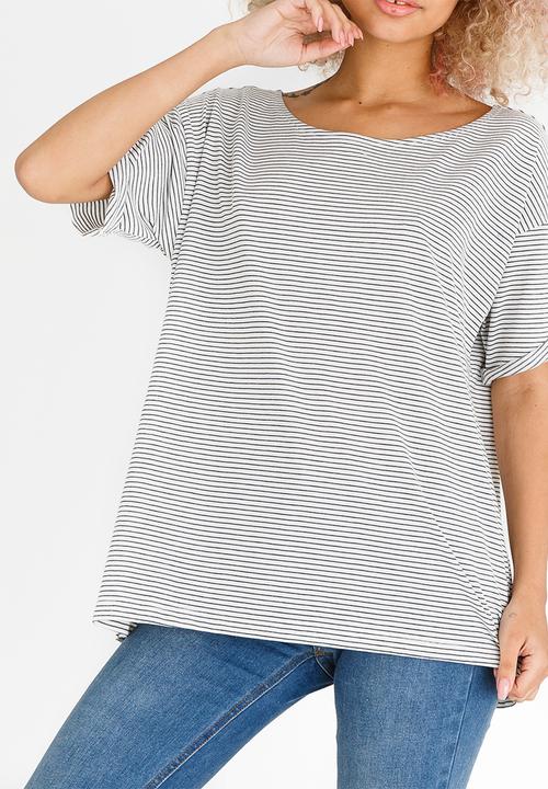 c(inch) - Oversized Basic T-shirt Black and White
