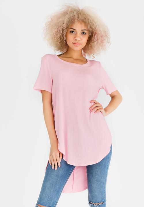 c(inch) - Hi Lo T-shirt Pale Pink