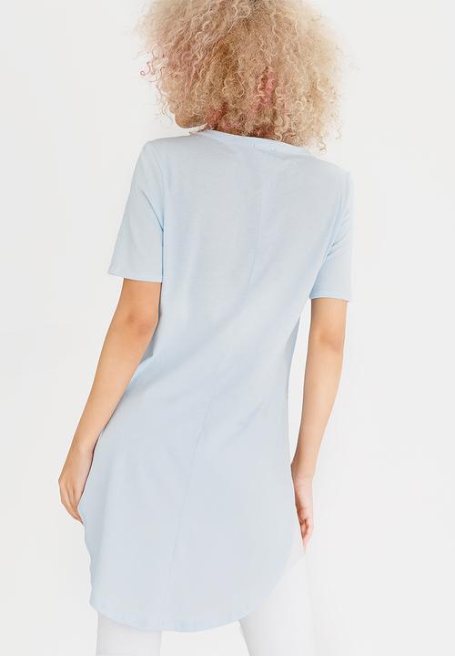 c(inch) - Hi Lo T-shirt Blue