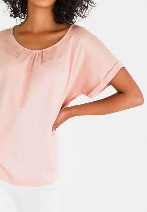 edit - Satin Loose Fitting Blouse Pale Pink