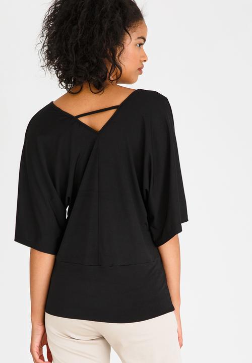 edit - Kimono Top Black