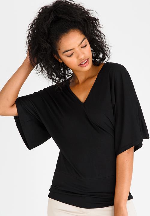 edit - Kimono Top Black