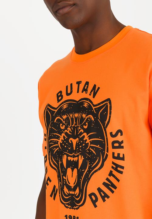 Butan - Hidden Panthers Cotton T-shirt Orange