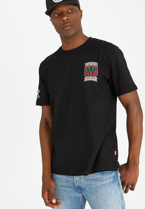 Butan - Panthers Football Series Team Cotton T-shirt Black