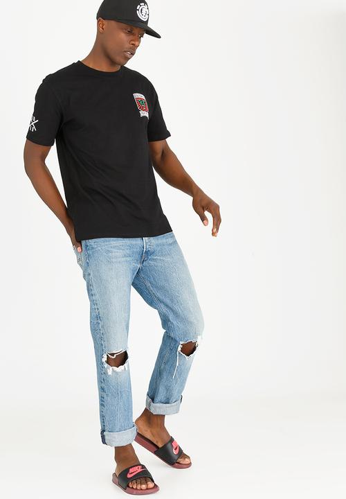 Butan - Panthers Football Series Team Cotton T-shirt Black