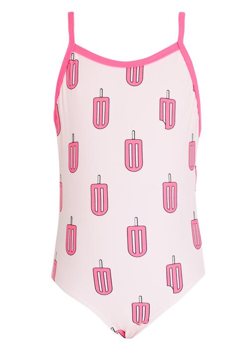 Pop Candy - Printed One Piece Swimsuit Mid Pink