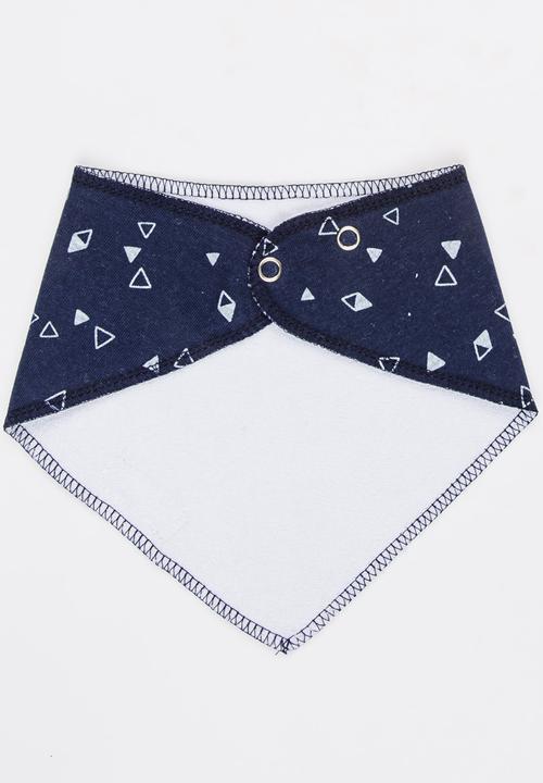 Pickalilly - Printed Bandana Bib Navy