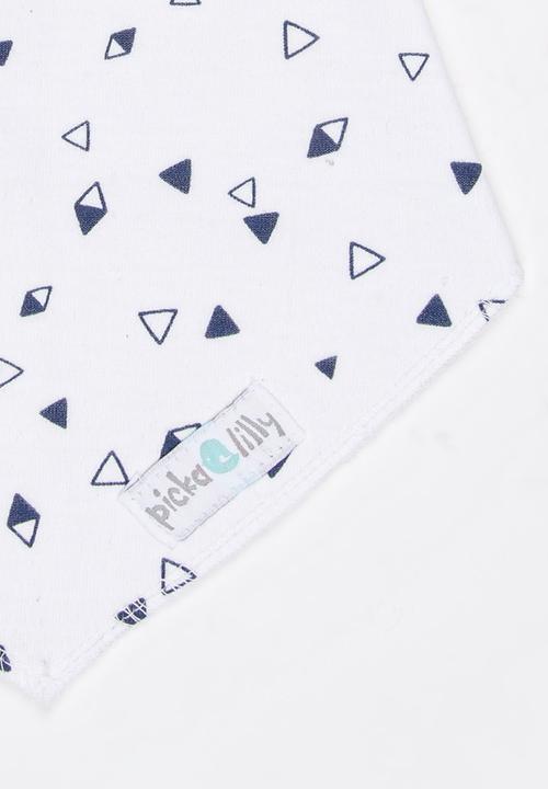 Pickalilly - Printed Bandana Bib White