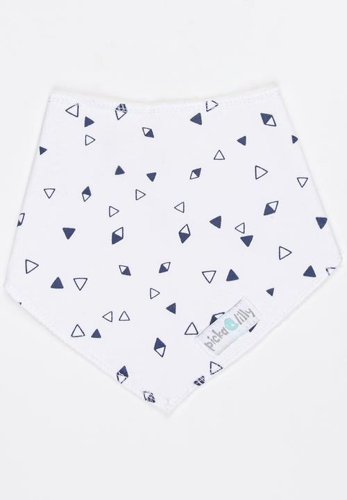 Pickalilly - Printed Bandana Bib White