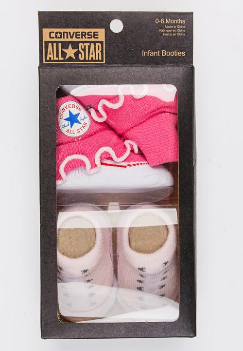 Converse - 2 Pack Frilly Chuck Booties Mid Pink