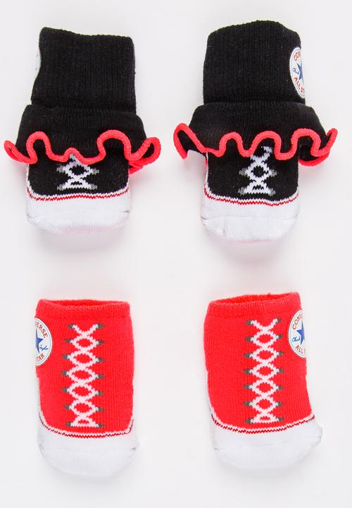 Converse - 2 Pack Frilly Chuck Booties Red