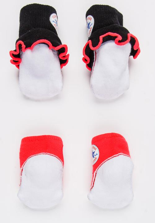Converse - 2 Pack Frilly Chuck Booties Red