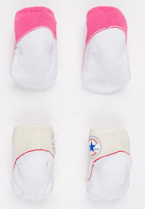 Converse - 2 Pack Chuck Sneaker Socks Mid Pink