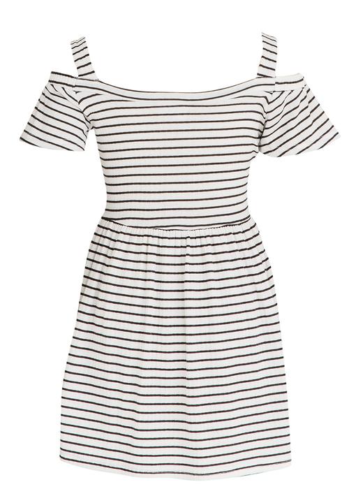 Rebel Republic - Cold Shoulder Jersey Dress Multi-colour