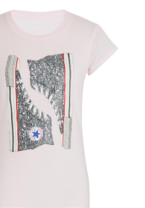 Converse - Glitter Chucks Tee Mid Pink