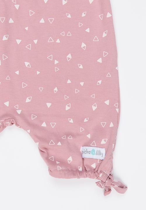 Pickalilly - Printed Playsuit Pale Pink